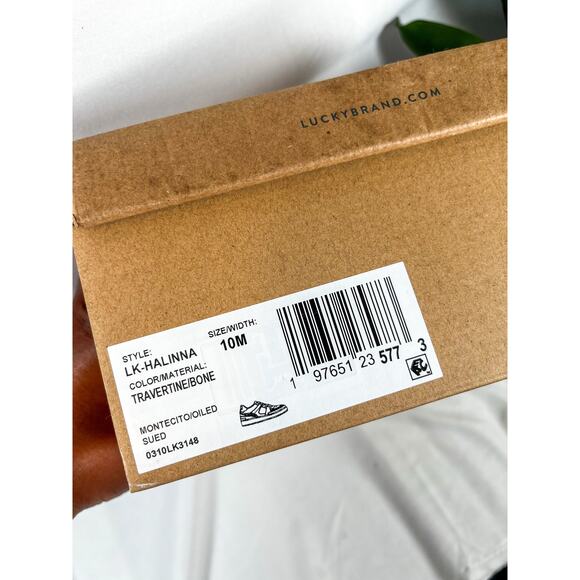 LUCKY BRAND Halinna Low Top Sneaker Fall Biege Size 10 - Picture 9 of 9